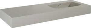 Lavoar suspendat Jungborn DECEM 121x46 cm fume mat, cuvă pe dreapta