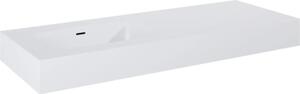 Lavoar suspendat Jungborn DECEM 121x46 cm alb mat, cuvă pe stânga