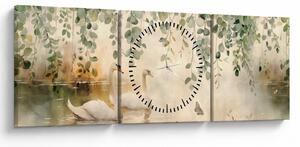 Tablou - Lac, acvariu (cu ceas) (90x30 cm)