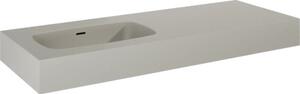 Lavoar suspendat Jungborn DECEM 121x46 cm fume mat, cuvă pe stânga
