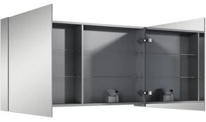Dulap baie cu oglindă Jungborn 120,6x63,8 cm PAL gri 2 uşi