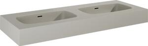 Lavoar dublu marmură Jungborn DECEM 121x46 cm, 2 cuve, fume mat