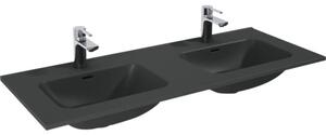 Lavoar dublu încastrat în blat Jungborn 121x46 cm, 2 cuve, antracit mat