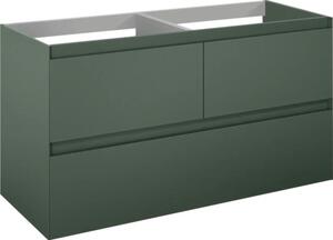 Dulap bază lavoar baie suspendat Jungborn DECEM 120 cm MDF verde mat 3 sertare