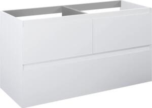 Dulap bază lavoar baie suspendat Jungborn DECEM 120 cm MDF alb mat 3 sertare