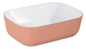 Lavoar pe blat Jungborn NONUS/DECEM 45,5x32,5 cm alb/Terra Pink mat