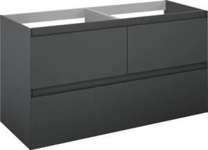 Dulap bază lavoar baie suspendat Jungborn DECEM 120 cm MDF antracit mat 3 sertare