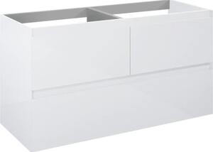 Dulap bază lavoar baie suspendat Jungborn DECEM 120 cm MDF alb lucios 3 sertare