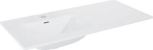 Lavoar încastrat în blat Jungborn 101x46 cm alb, cuvă pe stânga