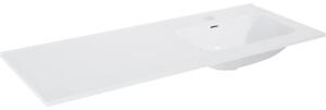 Lavoar încastrat în blat Jungborn 121(60+60)x46 cm alb, cuvă pe dreapta