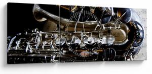 Tablou - Saxofon (cu ceas) (90x30 cm)