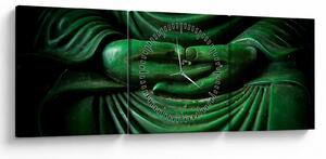 Tablou - Mâna lui Buddha (cu ceas) (90x30 cm)
