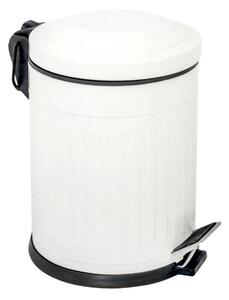 Cos de gunoi D88, alb/negru, metal, 5L