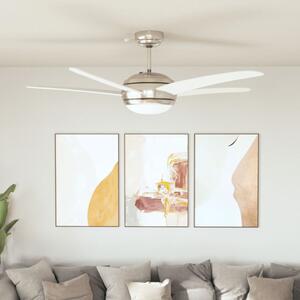 Ventilator tavan decorativ cu iluminare, 128 cm, alb