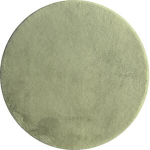 Covor pufos rotund Solevito Florenz verde salvie Ø 80 cm