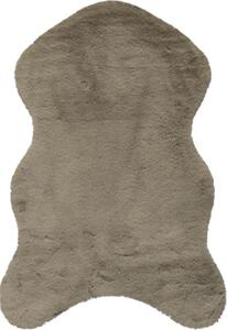 Covor blană artificială Solevito Florenz Shape maro ciocolatiu 55x80 cm