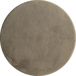 Covor pufos rotund Solevito Florenz maro ciocolatiu Ø 80 cm