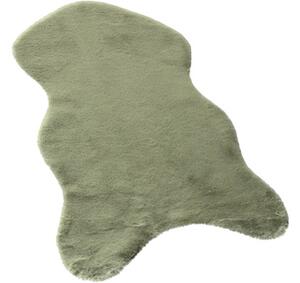 Covor blană artificială Solevito Florenz Shape verde salvie 55x80 cm