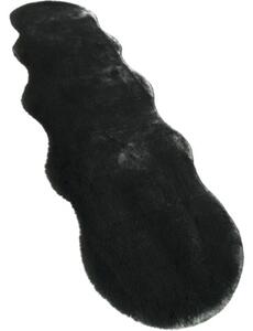 Covor blană artificială Solevito Romance Shape negru 55x160 cm