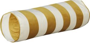 Pernă pentru gât Solevito model dungi alb/galben 20x60 cm