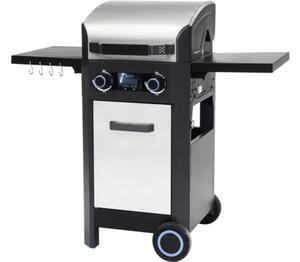 Grătar electric Tenneker Carbon Grill TE-2 U afișaj digital al temperaturii 2 arzătoare 2300 W suprafață de gătit 48x42 cm incl. mese laterale, suport tacâmuri