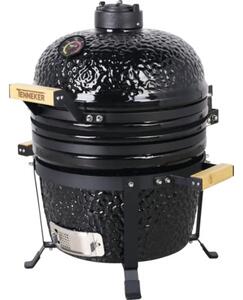 Grătar cu cărbuni Tenneker Lunar TC-3 ceramică Ø 33,5 cm negru incl. termometru în capac