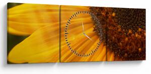 Tablou - Floarea-soarelui (cu ceas) (90x30 cm)