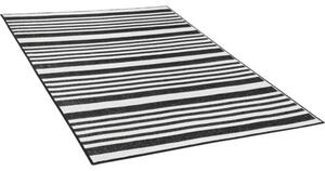 Covor pentru exterior model dungi negru 120x170 cm