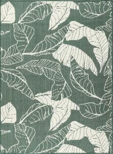 Covor pentru exterior model frunze verde 120x170 cm