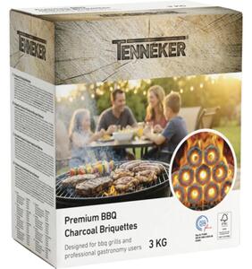 Cărbuni brichetați pentru grătar Tenneker 3 kg