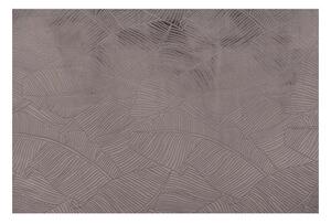 Draperie cu inele Solevito Elva imprimeu frunze gri 140x260 cm