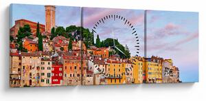Tablou - Rovinj, Croația (cu ceas) (90x30 cm)