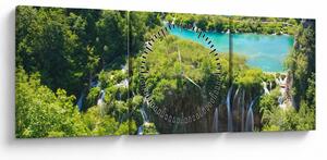 Tablou - Cascade (cu ceas) (90x30 cm)
