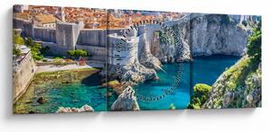 Tablou - Dubrovnik (cu ceas) (90x30 cm)