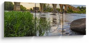 Tablou - Podul de cale ferată Richmond (cu ceas) (90x30 cm)