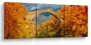 Tablou - Podul Konitsa (cu ceas) (90x30 cm)