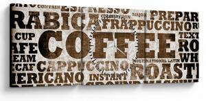 Tablou - Cafea (cu ceas) (90x30 cm)