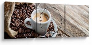 Tablou - Espresso (cu ceas) (90x30 cm)