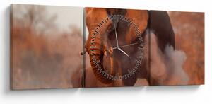 Tablou - Marele elefant african (cu ceas) (90x30 cm)