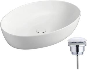 Lavoar pe blat Jungborn KALEN 62,5x42 cm cu dop ceramic alb