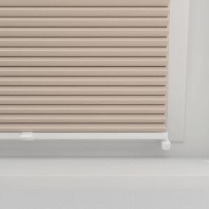 Jaluzea plisată (plisse) tip fagure Soluna cu tensionare laterală și efect de întunecare, bej, 45x130 cm