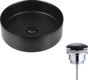 Lavoar pe blat Jungborn ONE Ø40 cm negru mat