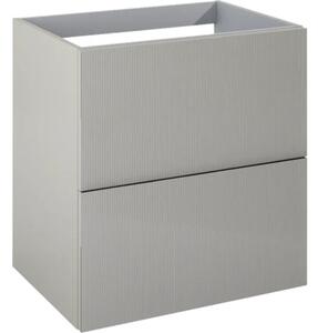 Dulap bază lavoar baie suspendat Jungborn NONUS 60 cm PAL fume mat 2 sertare
