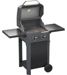 Grătar electric Tenneker Carbon 2 arzătoare 2300 W suprafață de gătit 48x42 cm incl. mese laterale, tavă de colectare grăsime