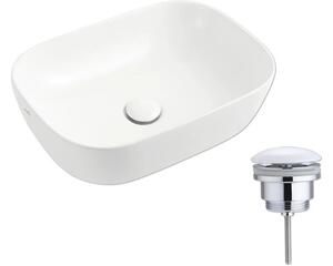 Lavoar pe blat Jungborn FOUR 46,5x33 cm alb lucios