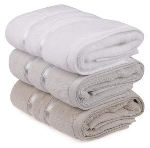 Set 3 prosoape baie DOLCE, multicolor, bumbac, 50x90 cm