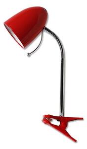 Lampă de masă cu clemă 1xE27/36W/230V roșie/crom Aigostar