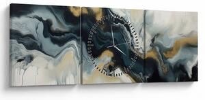 Tablou - Desen marmorat (cu ceas) (90x30 cm)