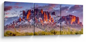 Tablou - Munții din Arizona (cu ceas) (90x30 cm)