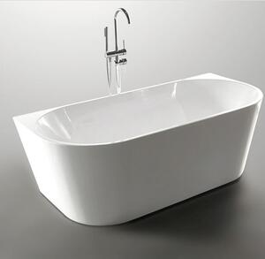 Cadă baie dreptunghiulară freestanding Linea Combine, acril, 130x70 cm, 212 l, alb